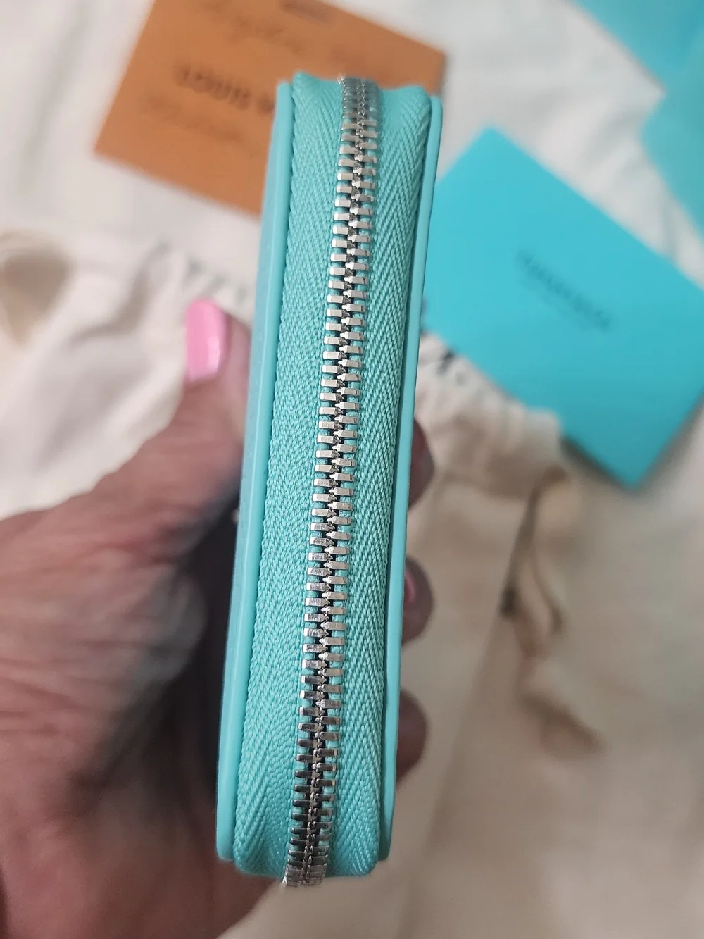 Tiffany & Co. Small Zip Wallet in Signature Blue